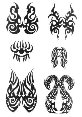 Tribal Mask Tat Design